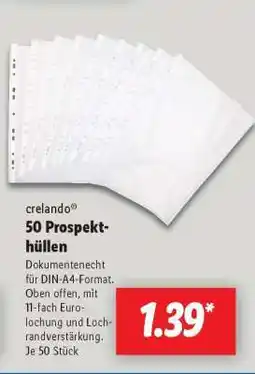 Lidl crelando 50 Prospekthüllen Angebot