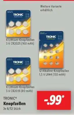 Lidl TRONIC Knopfzellen Angebot