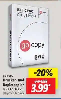 Lidl go copy Drucker- und Kopierpapier Angebot