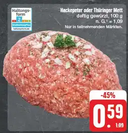 Edeka Hackepeter oder thüringer mett Angebot