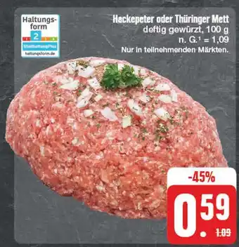 Edeka Hackepeter oder thüringer mett Angebot