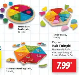 Lidl Playtive Holz-Farbspiel Angebot