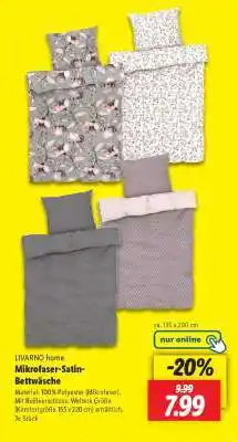 Lidl LIVARNO home Mikrofaser-Satin-Bettwäsche Angebot
