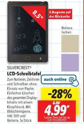 Lidl SILVERCREST LCD-Schreibtafel Angebot