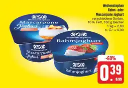 Edeka Weihenstephan rahm- oder mascarpone joghurt Angebot