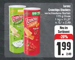 Edeka Lorenz crunchips stackers verschiedene sorten Angebot