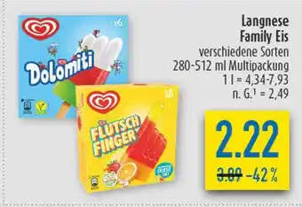 diska Langnese dolomiti Angebot