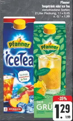 Edeka Pfanner teegtränk oder ice tea Angebot