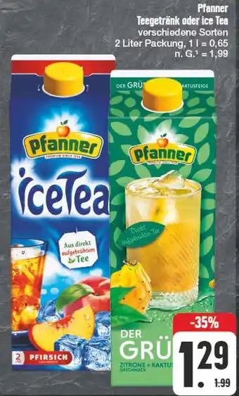 Edeka Pfanner teegtränk oder ice tea Angebot