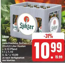 Edeka Lübzer bier Angebot