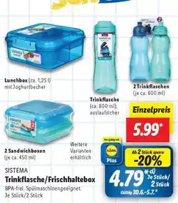 Lidl SISTEMA Trinkflasche/Frischhaltebox Angebot