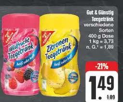 Edeka Gut & günstig wildfrucht teegetränk oder zitronen teegetränk Angebot