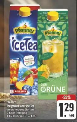 E-Center Pfanner tegetränk oder ice tea Angebot