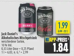diska Jack daniel's jack daniel's alkoholisches mischgetränk Angebot