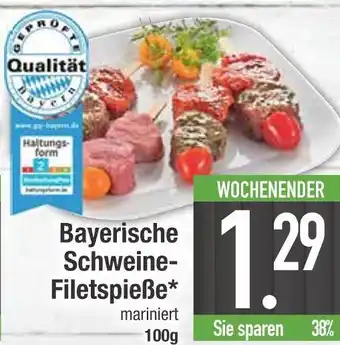Edeka Qualität bayerische schweine-filetspieße Angebot