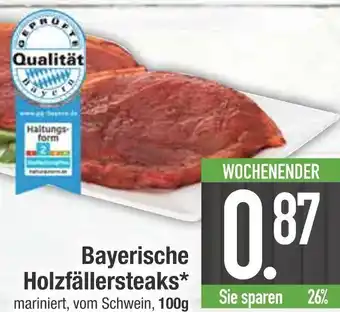 Edeka Qualität bayerische holzfällersteaks Angebot