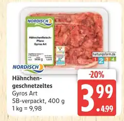 Marktkauf Nordisch hähnchengeschnetzeltes gyros art Angebot