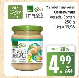 Marktkauf Edeka bio mandelmus oder cashewmus Angebot