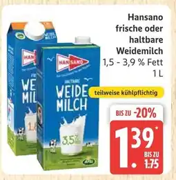 Marktkauf Hansano frische weidemilch Angebot