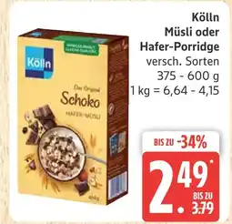 Marktkauf Kölln müsli oder hafer-porridge Angebot
