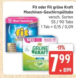 Marktkauf Fit fit oder fit grüne kraft maschinen-geschirrspültabs Angebot