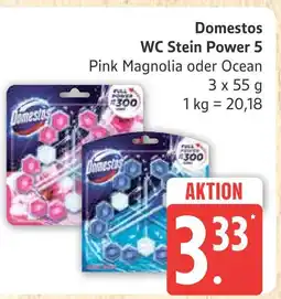 Marktkauf Domestos wc stein power 5 pink magnolia Angebot