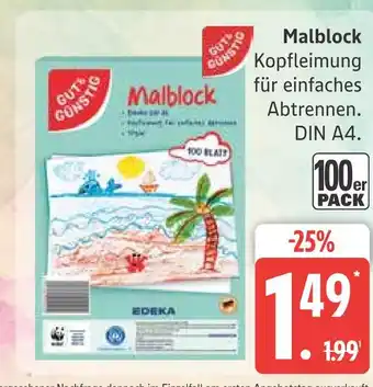 Marktkauf Gut & günstig malblock Angebot