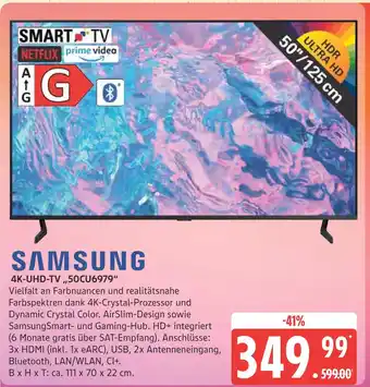 Marktkauf Samsung 4k-uhd-tv „50cu6979“ Angebot