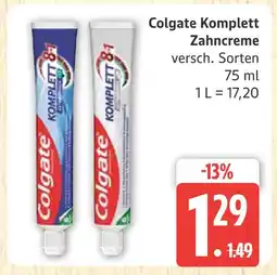 Marktkauf Colgate komplett zahncreme Angebot