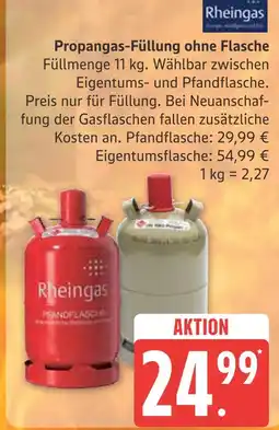 Marktkauf Rheingas propangas-füllung ohne flasche Angebot
