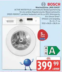 Marktkauf Bosch waschmaschine „wge 02420“ Angebot