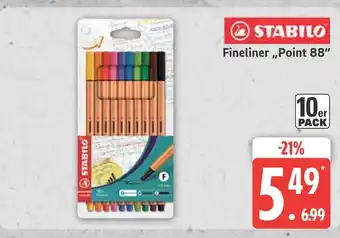 Marktkauf Stabilo fineliner point 88 Angebot