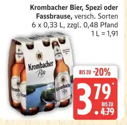 Marktkauf Krombacher bier, spezi oder fassbrause Angebot