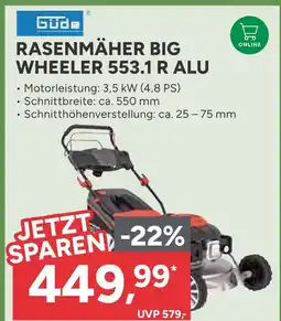 Marktkauf Güde rasenmäher big wheeler 553.1 r alu Angebot