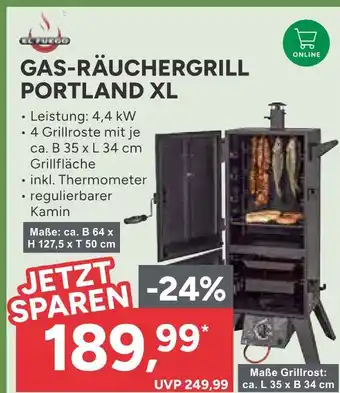 Marktkauf El fuego gas-räuchergrill portland xl Angebot