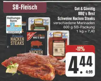 E-Center Gut & günstig bbq's best schweine nacken steaks Angebot