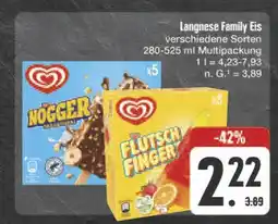 E-Center Langnese nogger oder flutsch finger Angebot