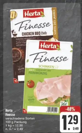 E-Center Herta finesse chicken bbq style Angebot