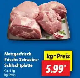Lidl Metzgerfrisch Frische Schweine-Schlachtplatte Angebot