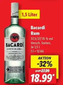 Lidl Bacardí Rum Angebot