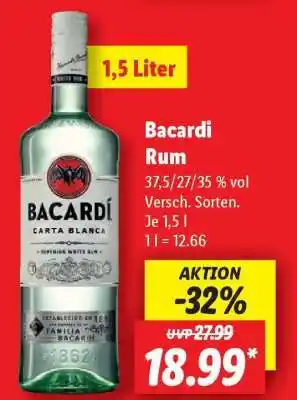 Lidl Bacardí Rum Angebot