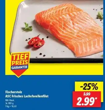 Lidl Fischerstolz ASC Frisches Lachsforellenfilet Angebot