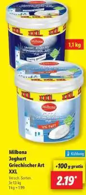Lidl Milbona Joghurt Griechischer Art XXL Angebot