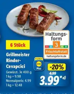 Lidl Grillmeister Rinder- Cevapcici Angebot