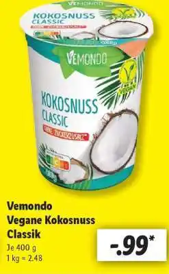Lidl Vemondo Vegane Kokosnuss Classik Angebot