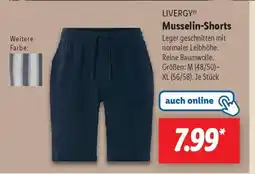 Lidl LIVERGY Musselin-Shorts Angebot