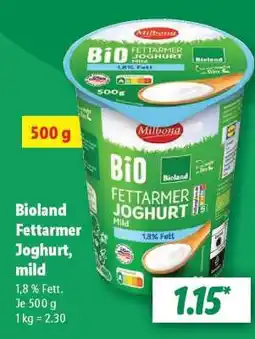 Lidl Bioland Fettarmer Joghurt, mild Angebot