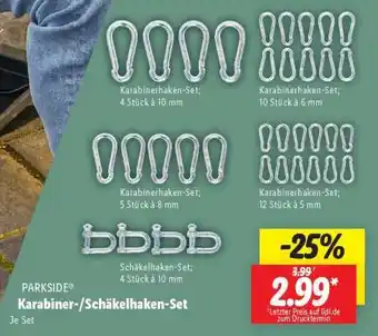 Lidl PARKSIDE Karabiner-/Schäkelhaken-Set Angebot