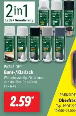 Lidl PARKSIDE Bunt-/Klarlack Angebot