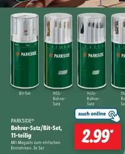Lidl PARKSIDE Bohrer-Satz/Bit-Set, 11-teilig Angebot